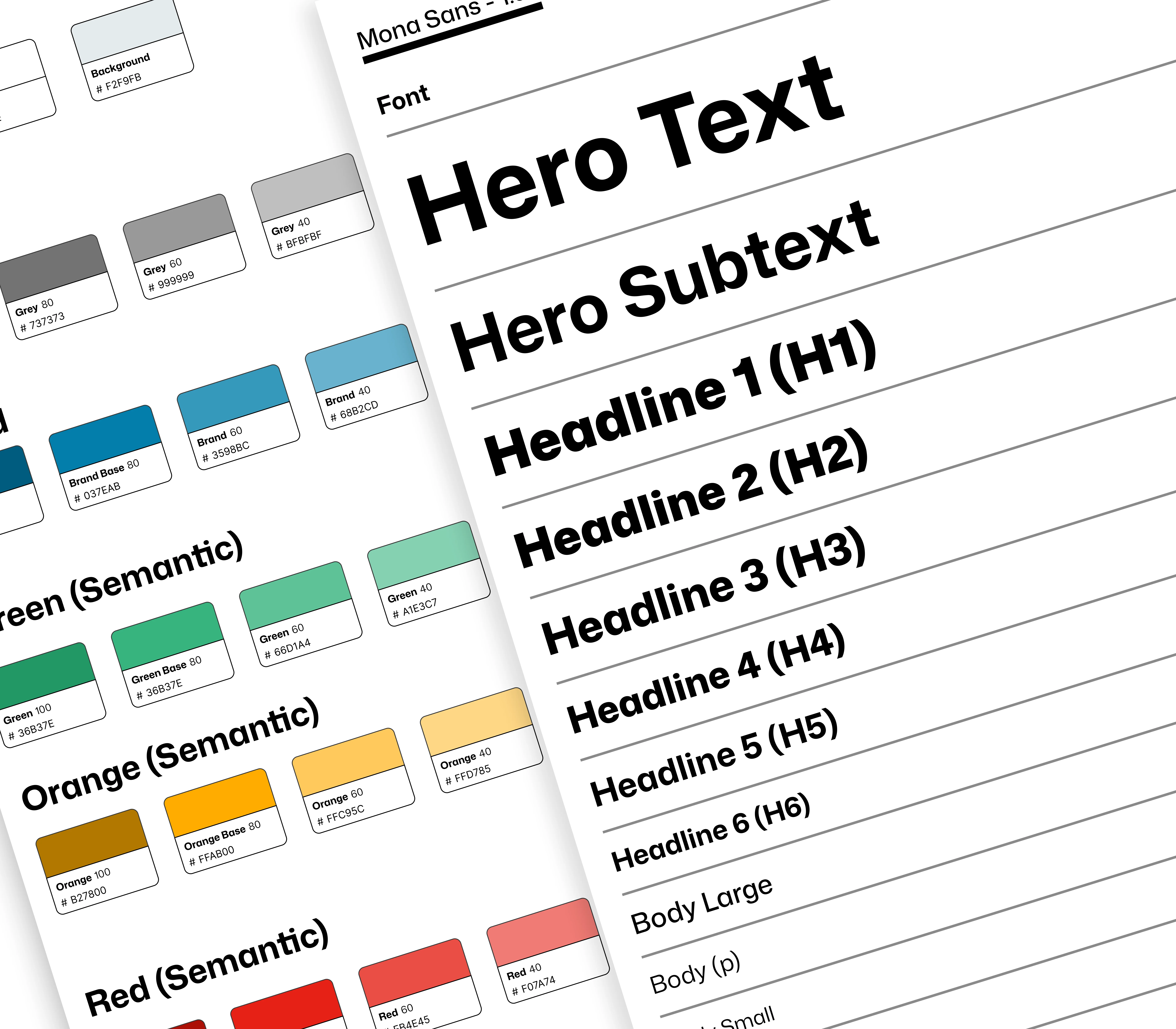 Color tokens, typography scale, and accessibility documentation